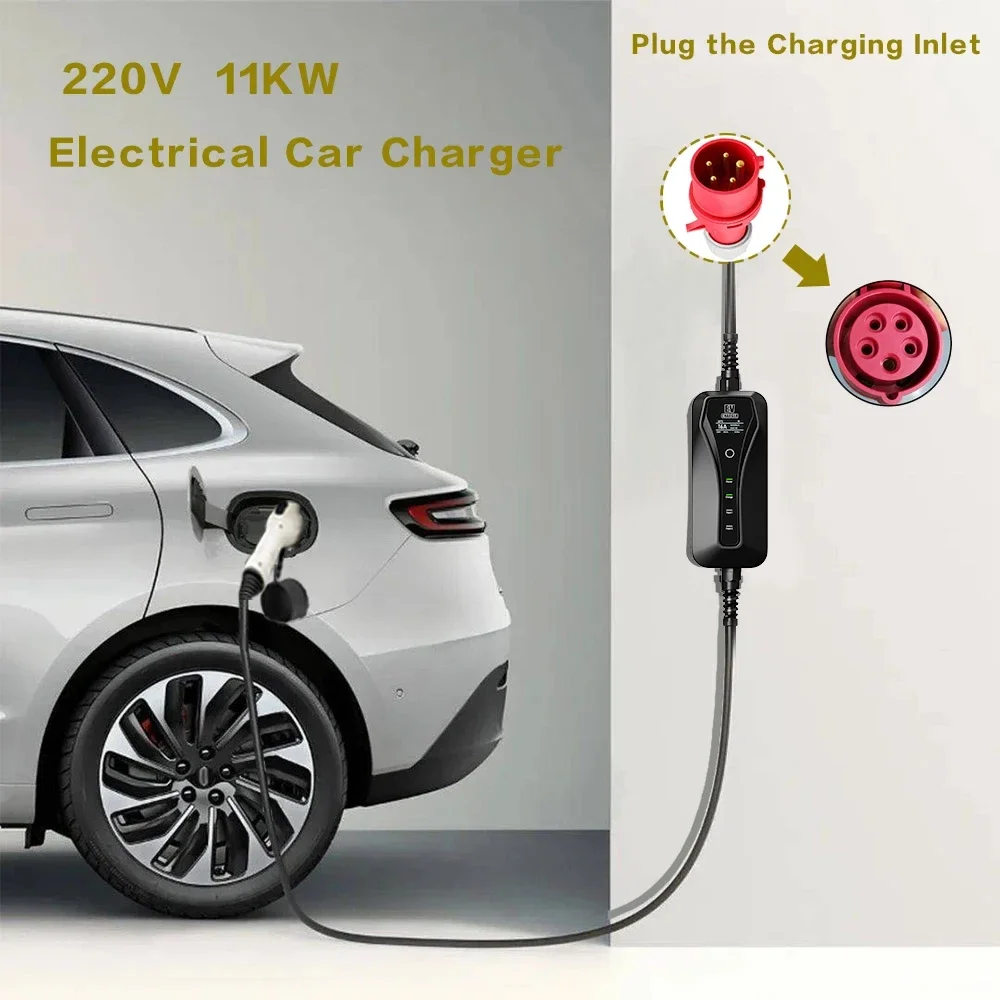 Caricatore EV portatile 11KW 1 - Type 2 Portable Ev Charger 11Kw Cee recensione e prezzo