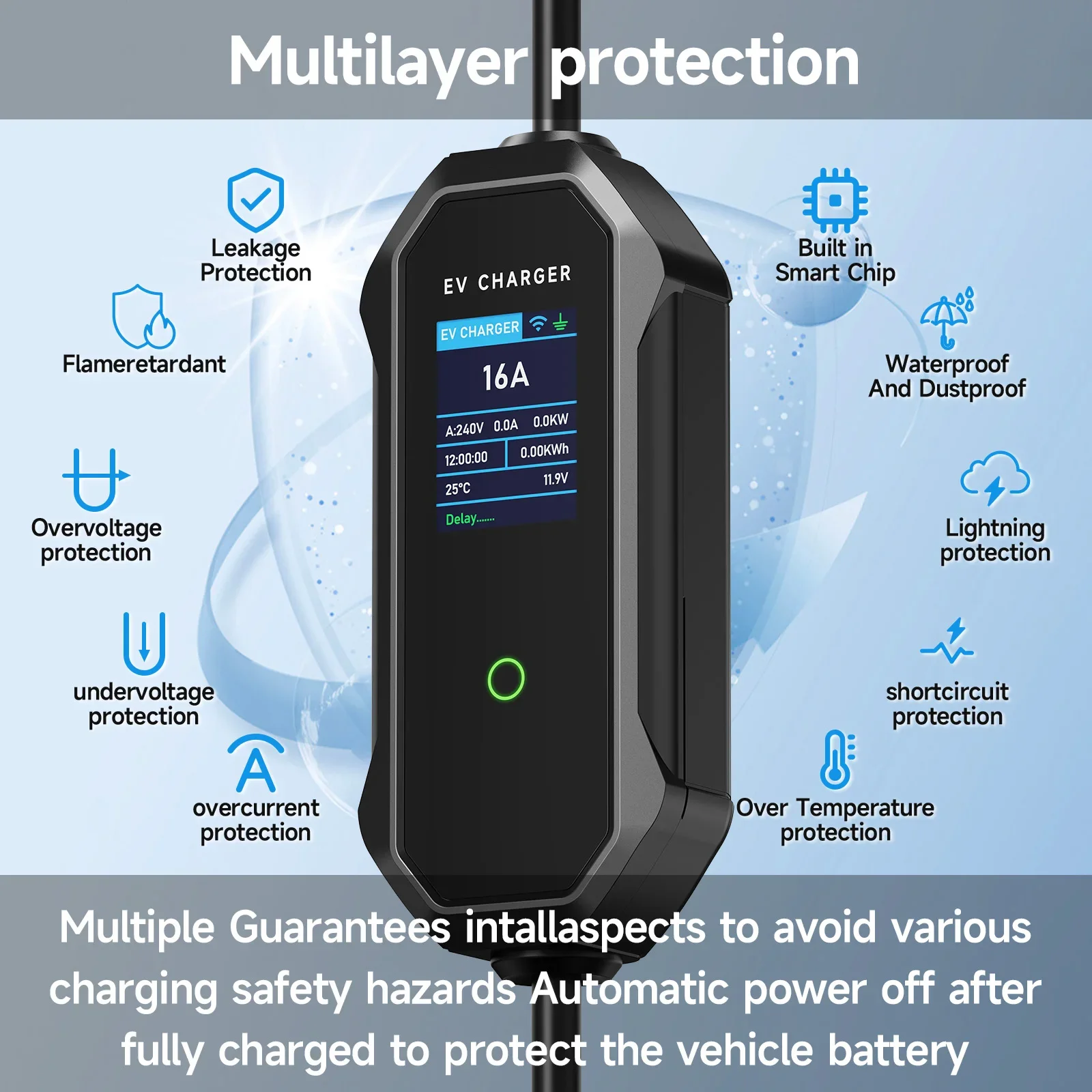 AFEEV Tipo 2 Caricatore EV por - Type 2 Portable Ev Charger 11Kw Cee recensione e prezzo